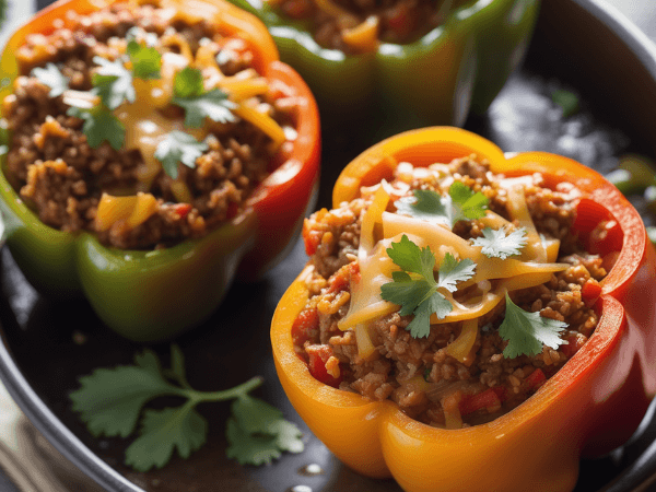 Slow Cooker Stuffed Red Peppers - Slow Cooker Gourmet